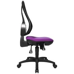 Bürodrehstuhl, Sitz-BxTxH 480x480x430-510 mm, Lehnenh. 580 mm, Netzrücken, Punkt-Synchronm., Bandscheibensitz, lila