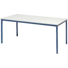 Vorschau: Tisch, BxTxH 1600x800x720 mm, Vierkantrohrgestell RAL 5000 blau, Tischplatte melaminharzbeschichtet lichtgrau online kaufen - Verwendung 1