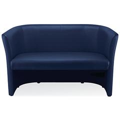 Sofa Club, 2-sitzer, BxTxH 1290x630x770 mm, Sitz BxT 1066x500 mm, Kunstleder, blau