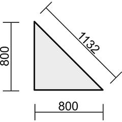 Verkettungsplatte, Dreieck 90 Grad, BxTxH 800x800x25 mm, Platte buche online kaufen - Verwendung 2