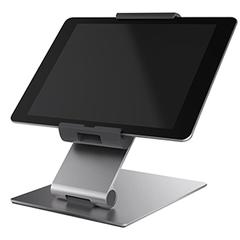 Vorschau: Tablet-Halter, Tischständer, für Tablet-Größen von 7-13 Zoll, BxTxH 155x183x242 mm, metallic silber online kaufen - Verwendung 2