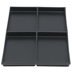 Einteilungsmaterial für Büro-Schubladenschränke, Trennwände für DIN A4, 4 Fächer, 22 mm hoch