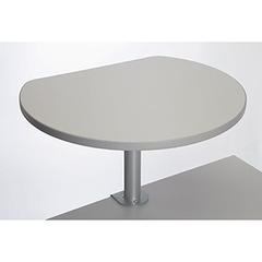 Tischpult, BxTxH 600x510x350 mm, melaminharzbeschichtete Platte grau, Klemmfuß