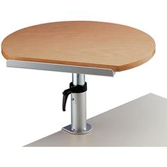 Tischpult, BxTxH 600x500x310-430 mm, Multiplex-Platte Buche, höhenverstellbar, neig- und drehbar, Klemmfuß