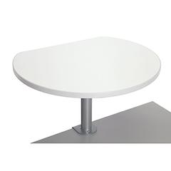 Tischpult, BxTxH 600x510x350 mm, melaminharzbeschichtete Platte weiß, Klemmfuß