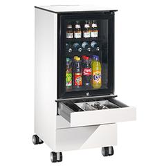 Kühlschrank-Caddies Kühlschrank mit 62 l Inhalt, 3 verstellbare Zwischenböden, Schloss mit 2 Schlüsseln