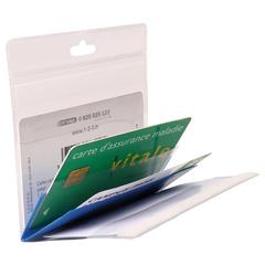 Multi-Ausweishalter, für bis zu 4 Karten, PVC, LxB 93x94 mm, quer, transparent, VE 30 Stück