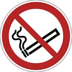 Sicherheitskennzeichen, selbstklebend, Rauchen verboten, Durchm. 430 mm online kaufen - Verwendung 1