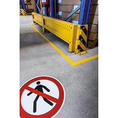 Vorschau: Sicherheitskennzeichen, selbstklebend, Für Fußgänger verboten, Durchm. 430 mm online kaufen - Verwendung 2