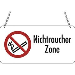 Verbotsschild, Nichtraucher Zone, Alu 2 mm, 400x200 mm
