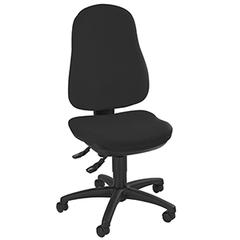 Bürodrehstuhl, Sitz-BxTxH 460x460x420-550 mm, Lehnenh. 580 mm, Permanentk., Bandscheibensitz, schwarz