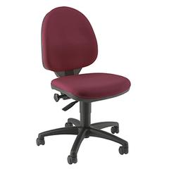 Bürodrehstuhl, Sitz-BxTxH 460x450x420-550 mm, Lehnenh. 450 mm, Permanentk., Muldensitz, bordeaux