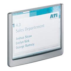Türschild aus ABS, Sichtfenster Acryl, Klick-Funktion, BxH 149x105,5 mm, Rahmenfarbe graphit, VE 5 Stück