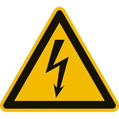 Warnschild, Warnung vor gefährlicher elektrischer Spannung, Folie, 25 mm, VE Bogen mit 21 Stück online kaufen - Verwendung 1