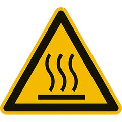 Vorschau: Warnschild, Warnung vor heißer Oberfläche, Alu, 50 mm online kaufen - Verwendung 1