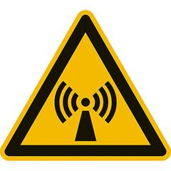 Schild PVC Warnung vor elektromagnetischen Feldern ähnlich ISO 7010 SL 200mm 