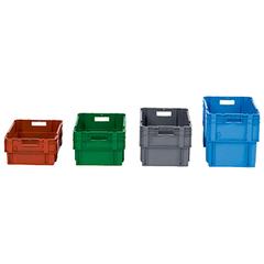 Vorschau: Drehstapelbehälter, PP, LxBxH 600x400x210 mm, Volumen 38 l, Farbe blau, VE 2 Stück online kaufen - Verwendung 2