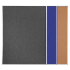 Pintafel für Wandschienensystem, Filz blau BxH 1500x1200 mm