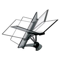 Vorschau: Sichttafel-Tischständer 3-D, 360 Grad drehbar, 5 DIN A4 PP-Tafeln, schwarz, Gewicht 2,2 kg online kaufen - Verwendung 2
