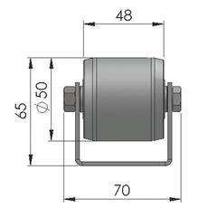Colli-Rollenschiene, Profil 50/58/50x2,5 mm, verzinkt, Stahlrollen, Traglast 120 kg, Bauhhöhe 65 mm, Achsabstand 200 mm online kaufen - Verwendung 2