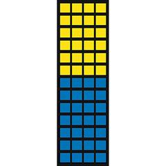 Magazinschrank, ohne Türen, RAL 7035 lichtgrau, BxTxH 680x280x2150 mm, Anzahl Kästen: 24xGr. 4 gelb, 28xGr. 4 blau